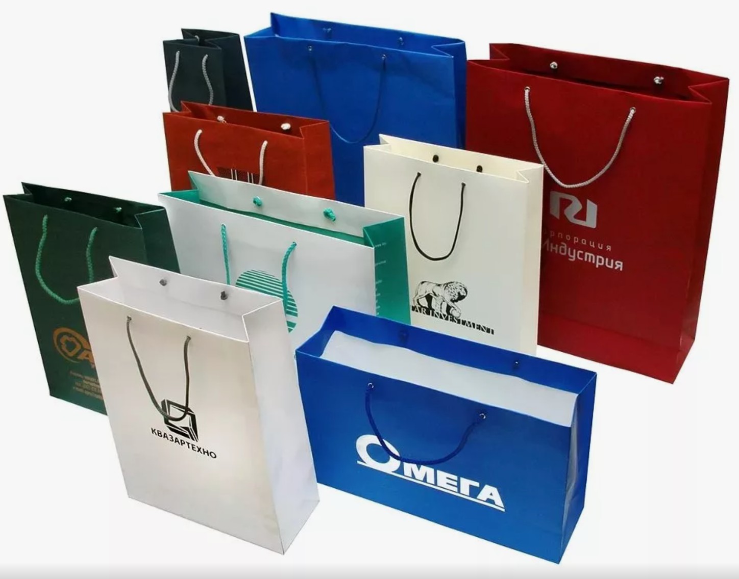 брендированные пакеты оптом